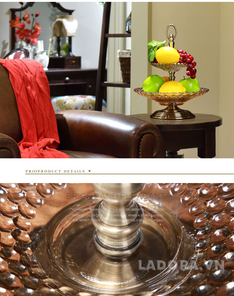 đĩa đựng trái cây trang trí bàn tại Ladora.com.vn