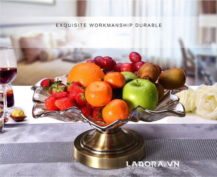 đĩa đựng trái cây thủy tinh cao cấp tại ladora shop