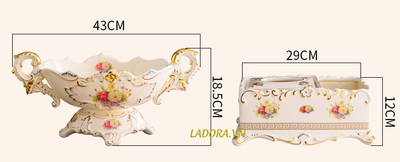 khay đựng hoa quả đẹp tại shop bán đồ decor nhà ladora