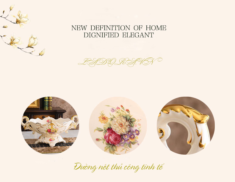 khay đựng hoa quả đẹp tại shop bán đồ decor nhà ladora