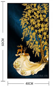 Tranh treo tường cặp hươu tài lộc TC010 tại ladora