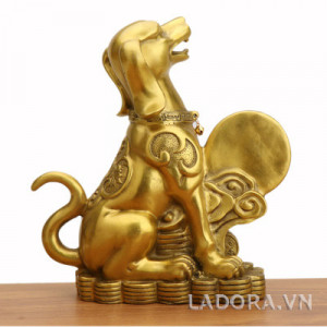 tượng chó tài lộc trang trí ý nghĩa tại ladora