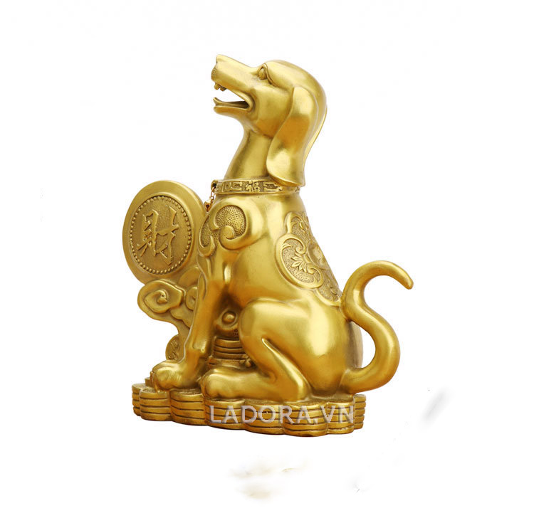 cách bài trí tượng chó phong thủy với ladora