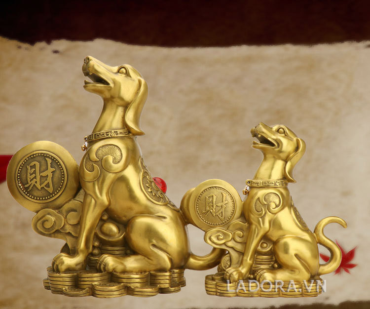 kích thước tượng chó tài lộc tại ladora