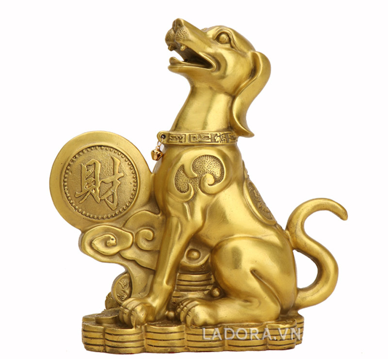 tượng chó tài lộc bằng đông tại ladora