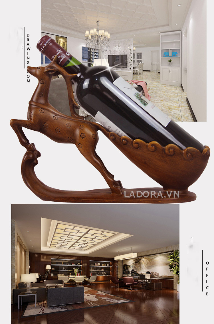 kệ rượu vang để bàn đẹp tại ladora.com.vn