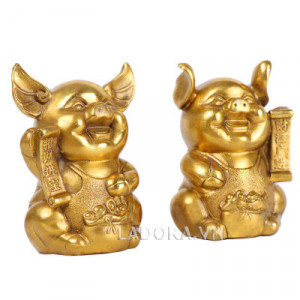 Tượng heo trang trí phòng ngủ tại ladora