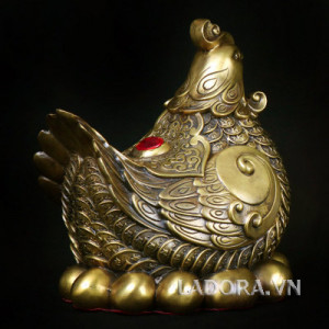 gà tài lộc trang trí phòng khách, văn phòng làm việc