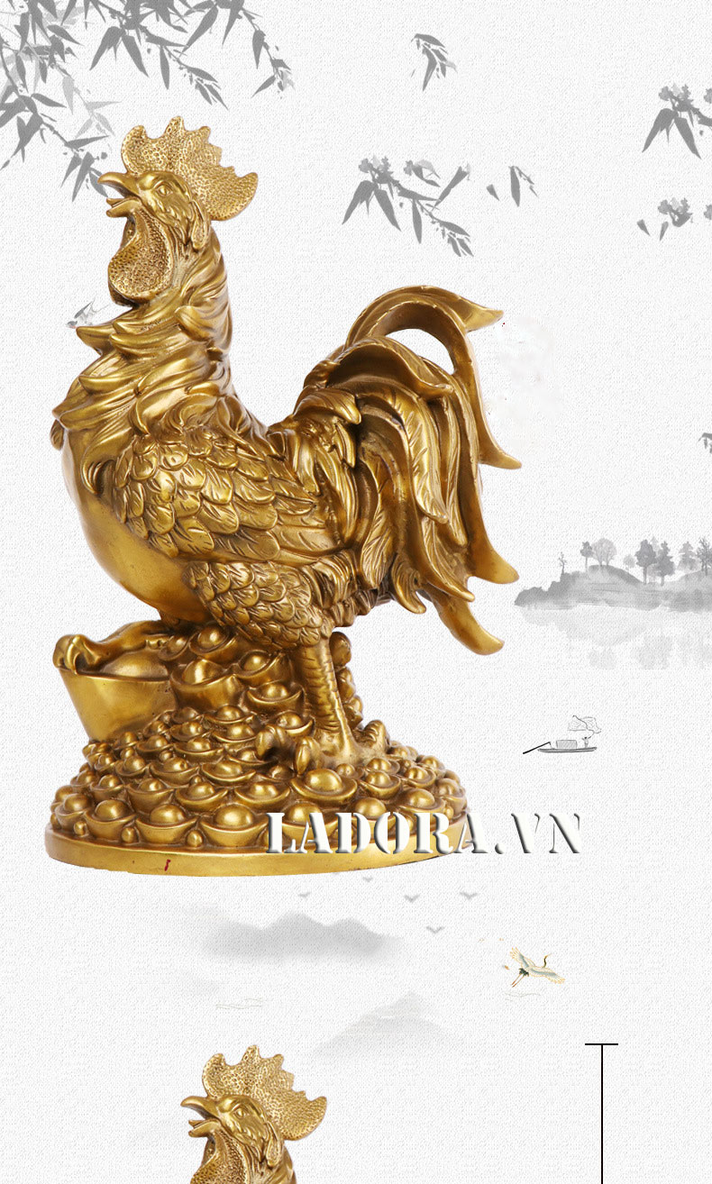 kích thước tượng gà tài lộc tại ladora
