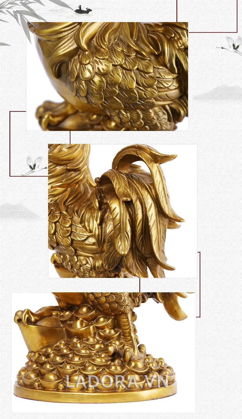 gà trống và văn, võ, nhân, dũng, tín