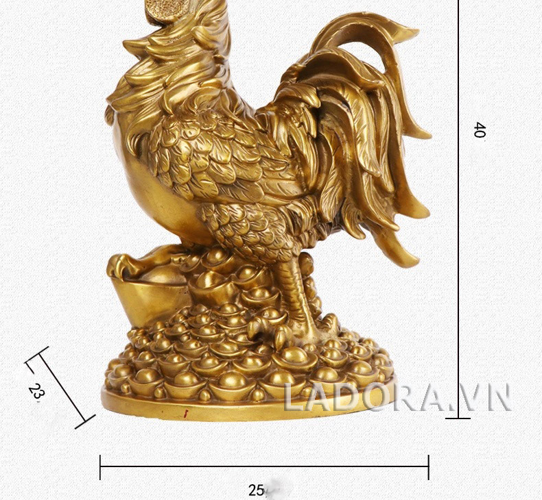 Tượng gà trang trí phòng khách, văn phòng làm việc đem lại may mắn