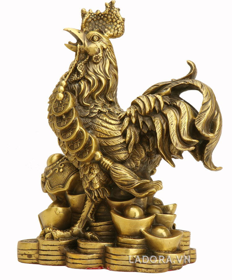 tượng gà làm bằng đồng tại ladora shop