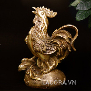 tượng gà bằng đồng phong thủy tại ladora shop