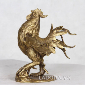 tượng gà trống đặt phòng khách, văn phòng làm việc tại ladora shop