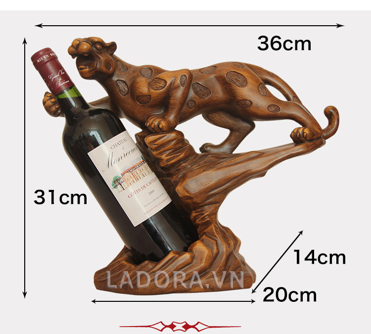 kích thước giá để rượu báo đốm tại ladora shop