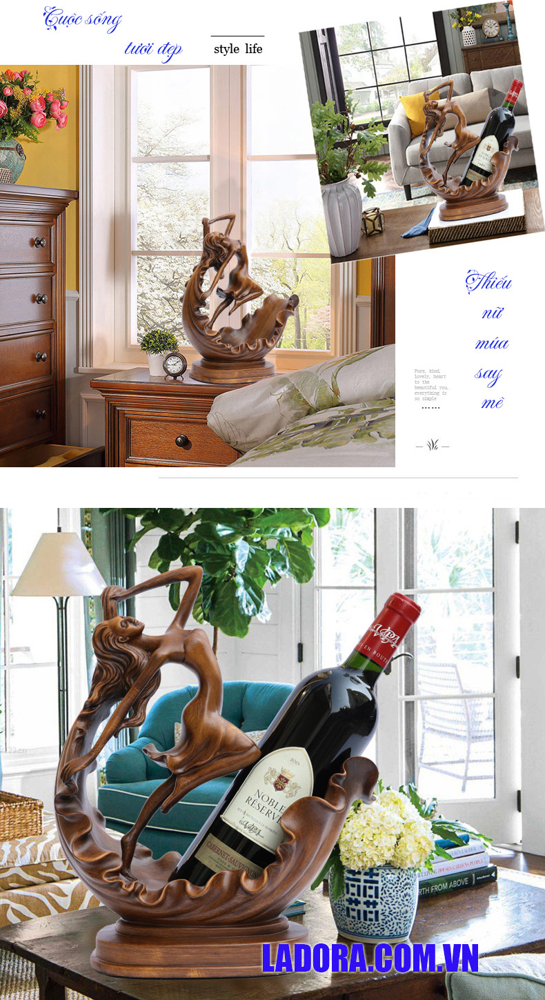 giá đựng rượu vang đẹp tại ladora shop ở hà nội