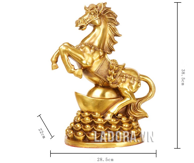 kích thước tượng ngựa đồng tại ladora shop
