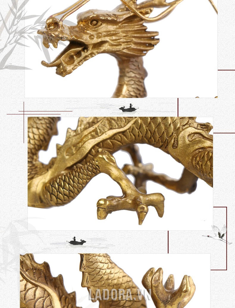 tượng rồng bài trí trên bàn làm việc hay phòng khách