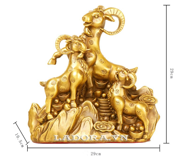 kích thước tượng dê phong thủy tại ladora