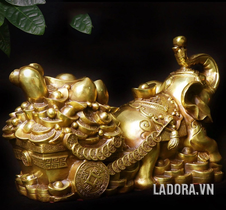 tượng voi bằng đồng giúp hóa giải sát khí trong nhà - ladora shop