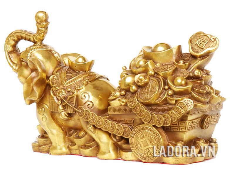 ý nghĩa của tượng voi đồng trong phong thủy - ladora shop