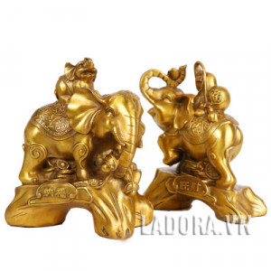 tượng con voi phong thủy bằng đồng tại ladora shop