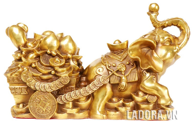 bài trí tượng voi trong phòng ngủ cầu con cái - ladora shop
