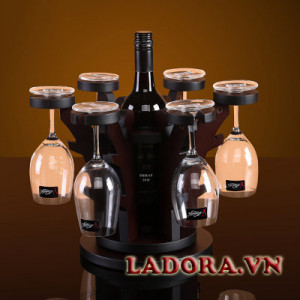 giá treo ly bằng gỗ cao cấp tại ladora shop đồ decor ở hà nội