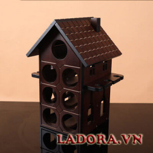 giá treo ly ngôi nhà độc đáo tại ladora shop bán đồ trang trí ở hà nội