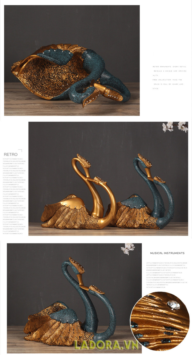 kệ để rượu vang chim thiên nga được trang trí trong phòng khách, phòng ngủ - Của hàng bán đồ decor trang trí ladora