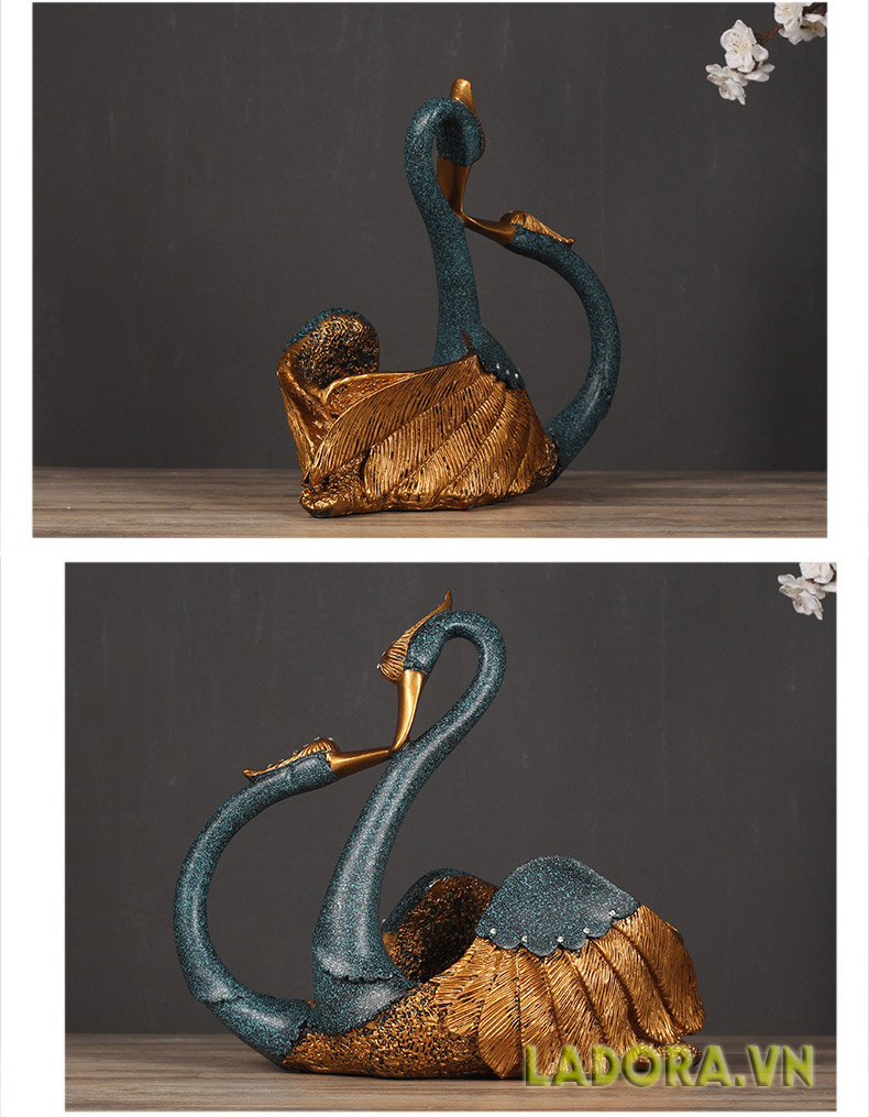 Kệ rượu vang Thiên nga biểu trưng cho sự cao quý - shop bán đồ trang trí nhà ladora