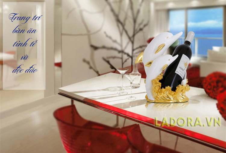 tượng cá heo trang trí phòng khách đẹp - ladora shop