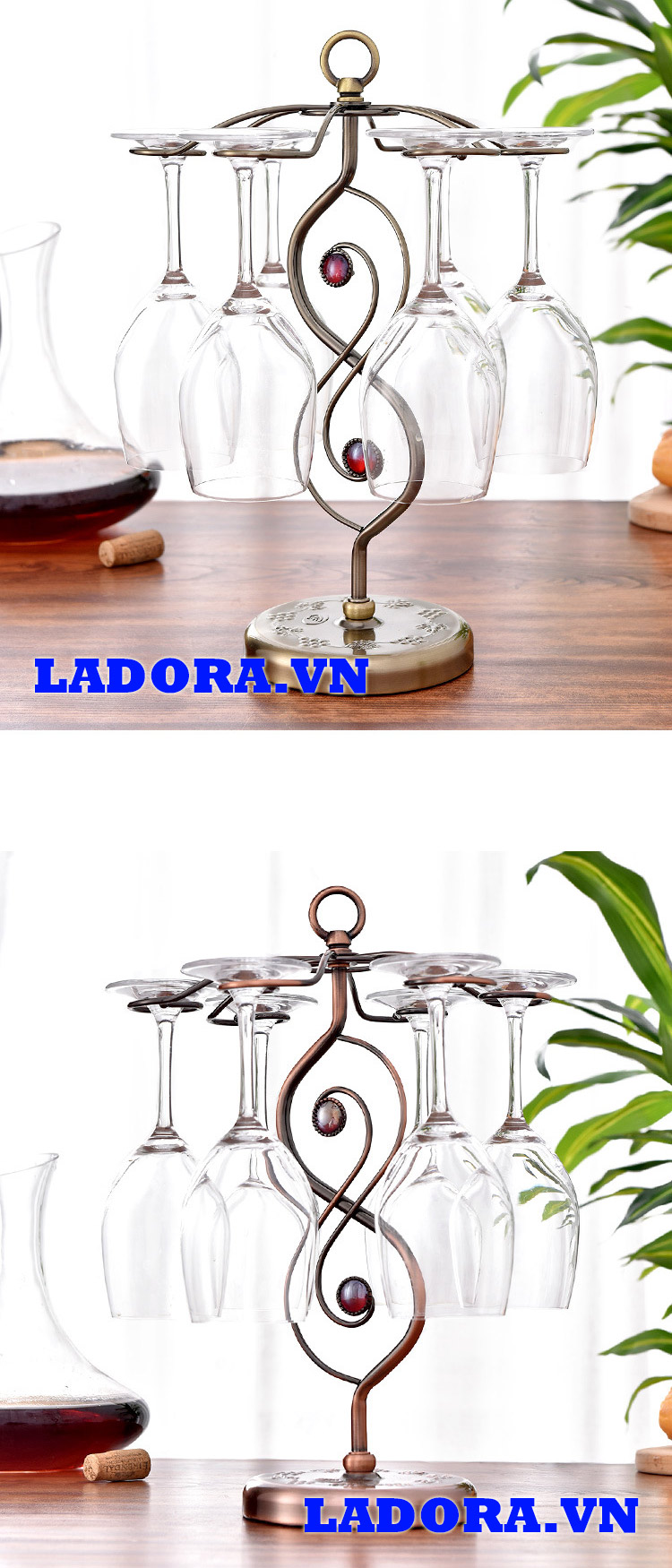 giá để ly rượu tại shop bán đồ trang trí nhà ladora