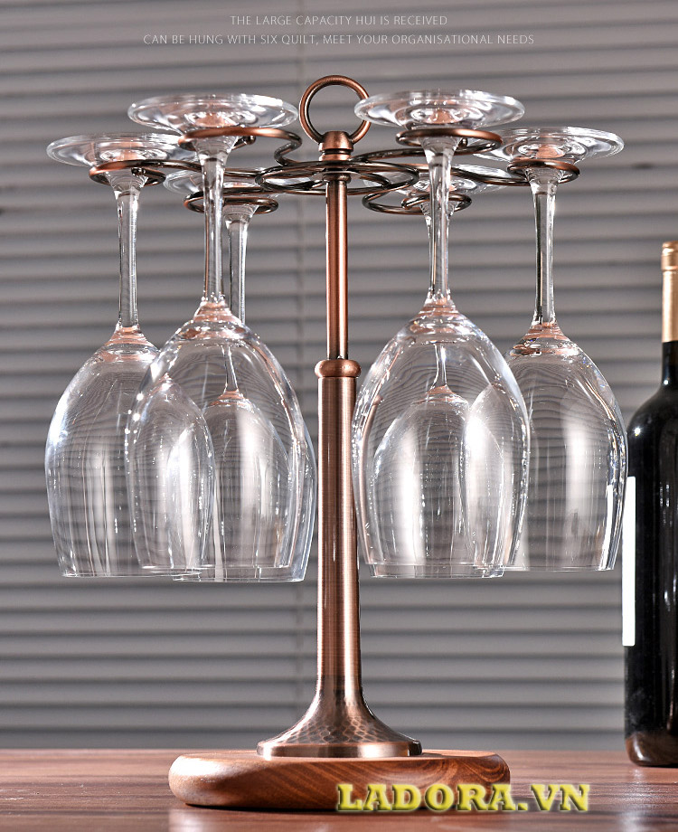 giá treo ly rượu vang tại shop bán đồ trang trí nhà đẹp ladora