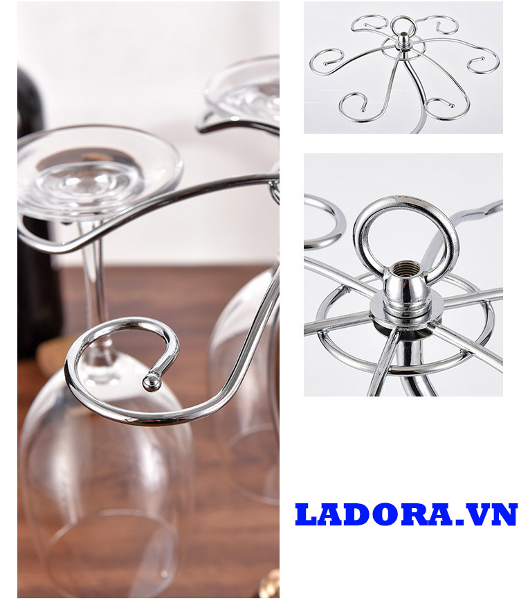 chi tiết chiếc giá để ly rượu tại ladora shop bán đồ trang trí nội thất nhà đẹp