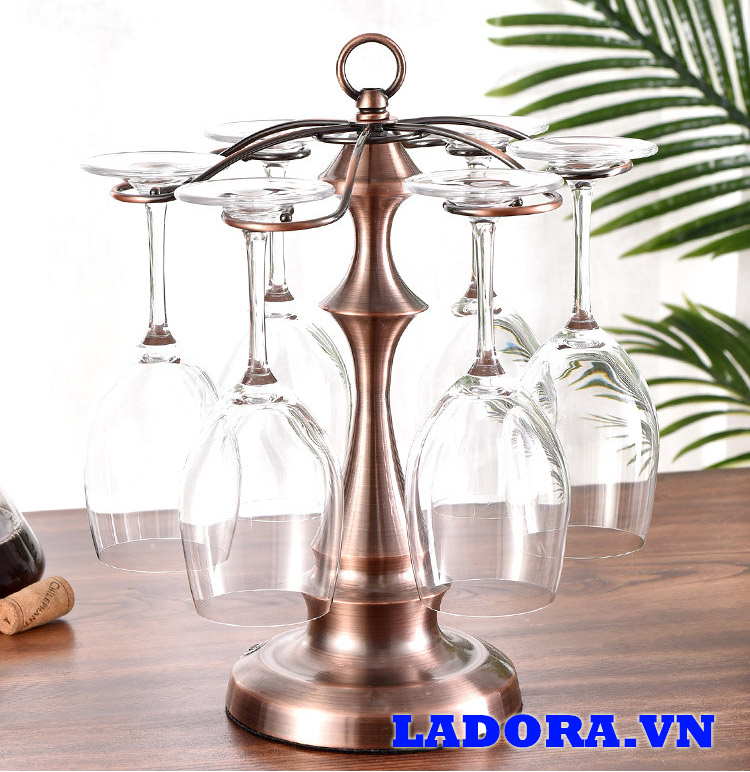 giá treo ly rượu vang dành cho những người thích uống rượu vang - ladora shop bán đồ trang trí nhà ladora