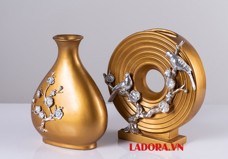 bình hoa và đĩa mặt trời - ladora shop