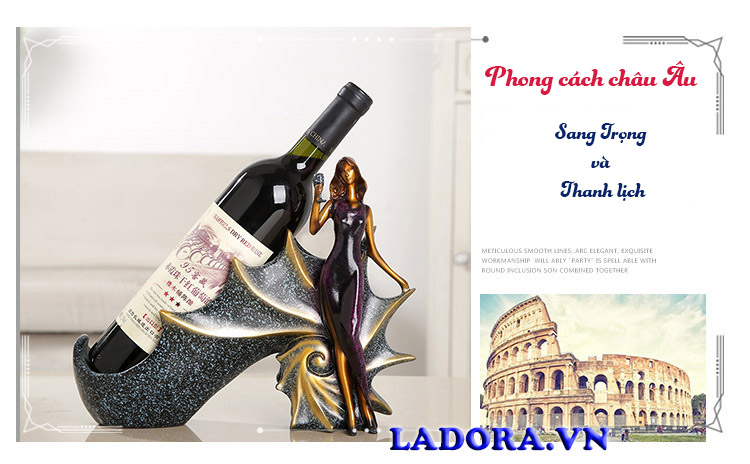 kệ đựng rượu vang cô gái châu Âu - cửa hàng đồ trang trí nội thất ladora