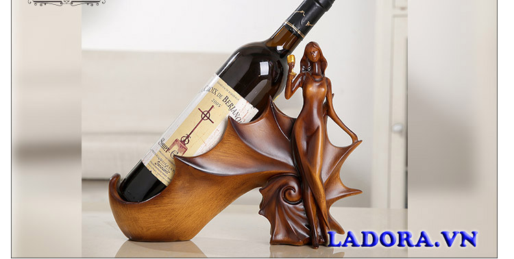 kệ rượu màu nâu tại ladora shop bán đồ decor trang trí nhà