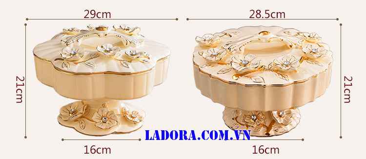 kích thước khay mứt kẹo cao cấp tại ladora shop ở hà nội