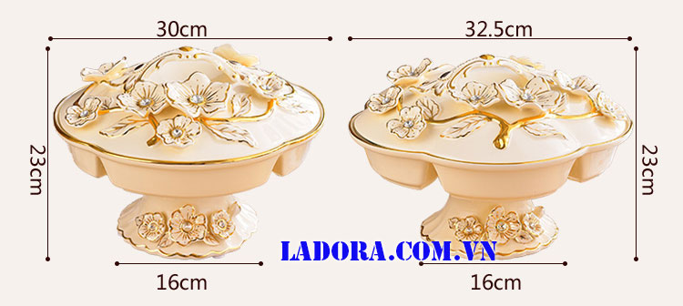 kích thước khay mứt tại ladora shop