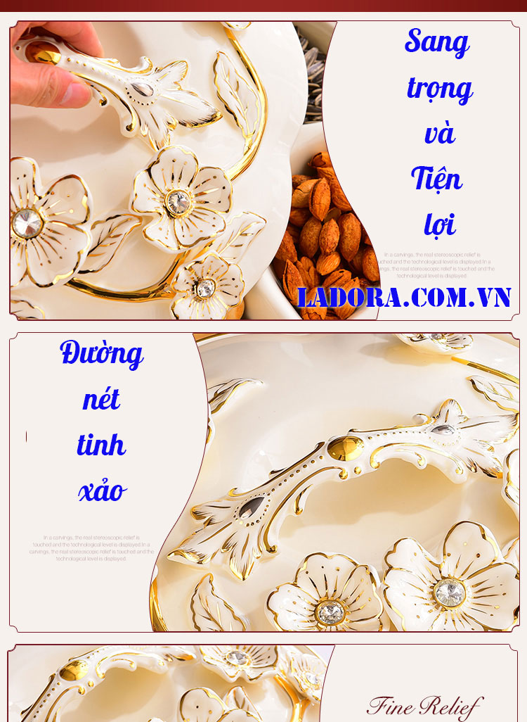 khay đựng mứt sang trọng tại ladora shop ở hà nội