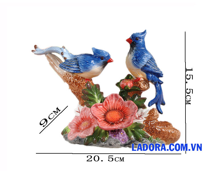kích thước đôi chim tại ladora shop ở hà nội