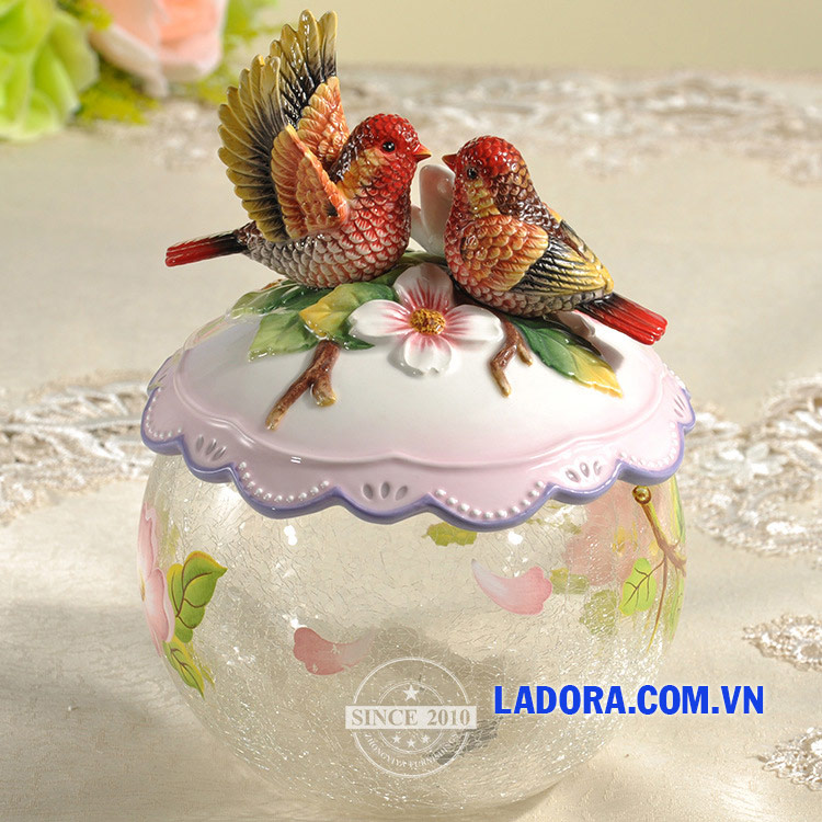quà mừng cưới ý nghĩa với đôi chim tại ladora shop