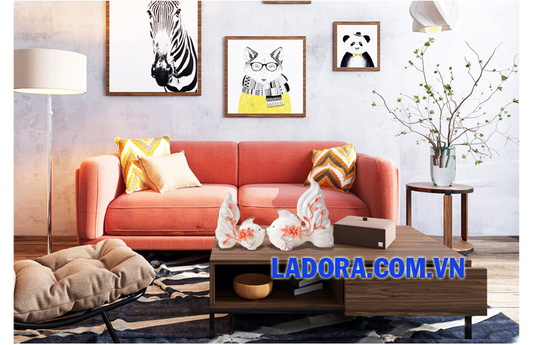 Đồ trang trí phòng khách đẹp tại ladora shop hà nội