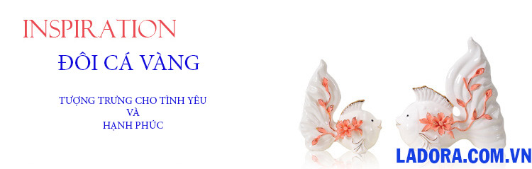 Đôi cá vàng tượng trưng cho tình yêu - ladora shop bán đồ trang trí nhà ở hà nội
