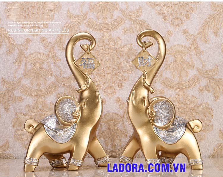 cặp voi đem lại phúc lộc, bình an tại ladora.com.vn