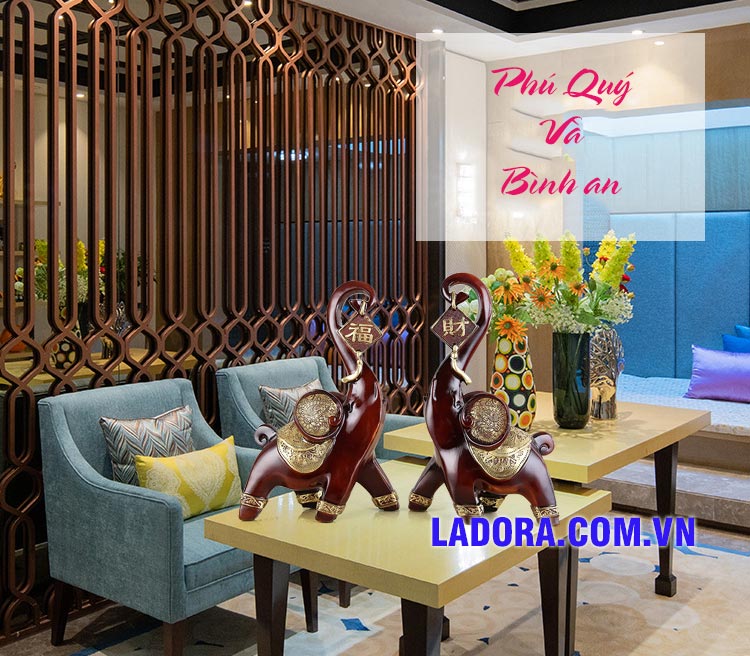 cặp voi đem lại phú quý và bình an tại ladora.com.vn