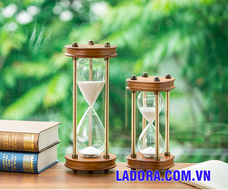 đồng hồ cát decor chứa đựng thời gian - ladora.com.vn