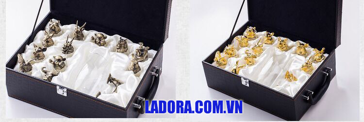 quà tặng bộ ly rượu 12 con giáp - ladora shop ở hà nội